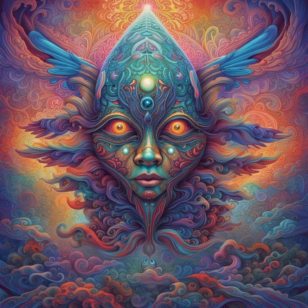 Psychedelic fantasy hybrid entity's of another plane of existence - AI ...