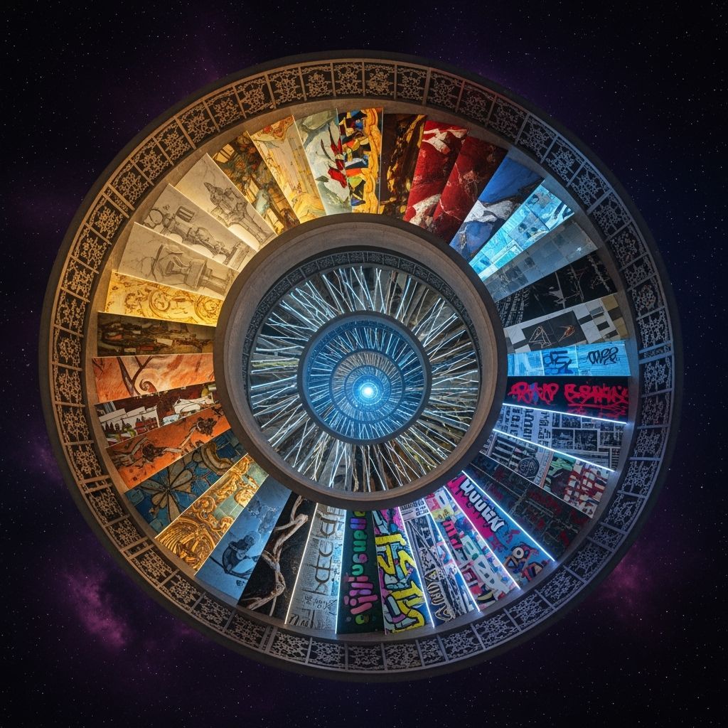 Epic Staircase in Cosmic Abyss as Digital Art