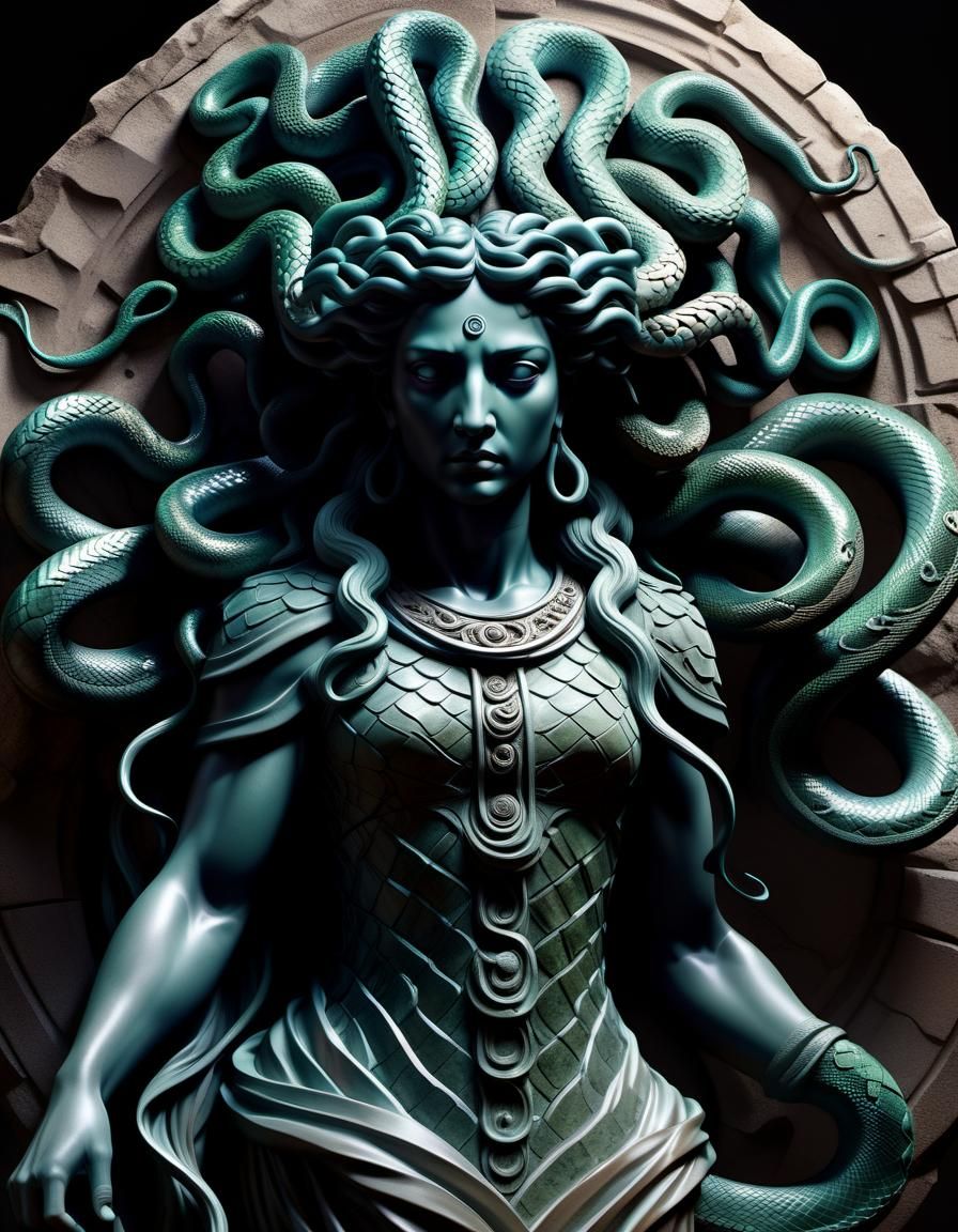 Medusa v4 (Crystal Clear XL - Clarity Upscale 50%) - AI Generated ...