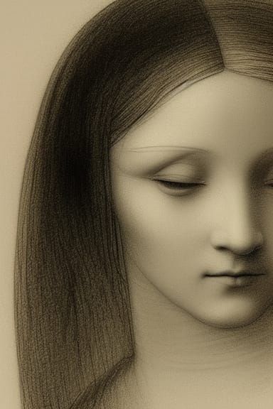 Beautiful Woman, pencil sketch, by Leonardo da Vinci - AI Generated ...