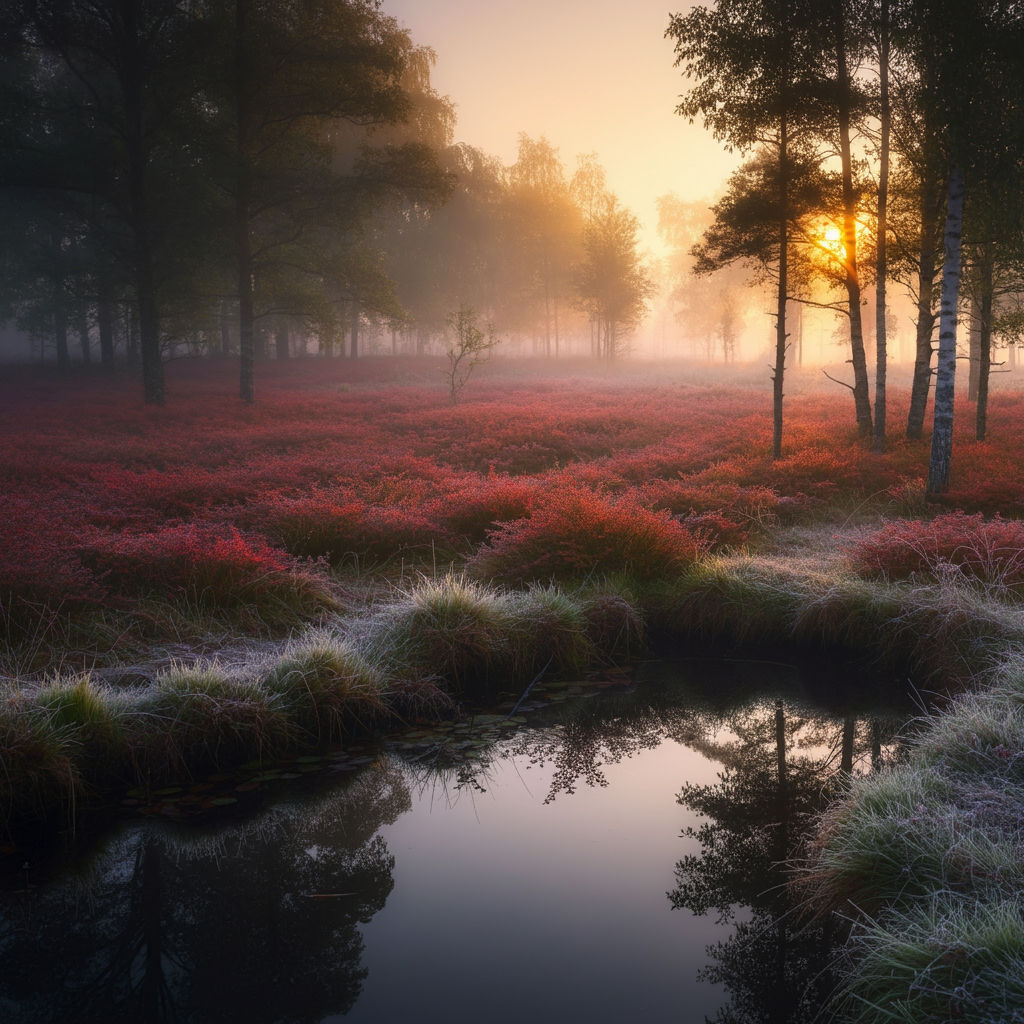 Red Blueberry Bushes