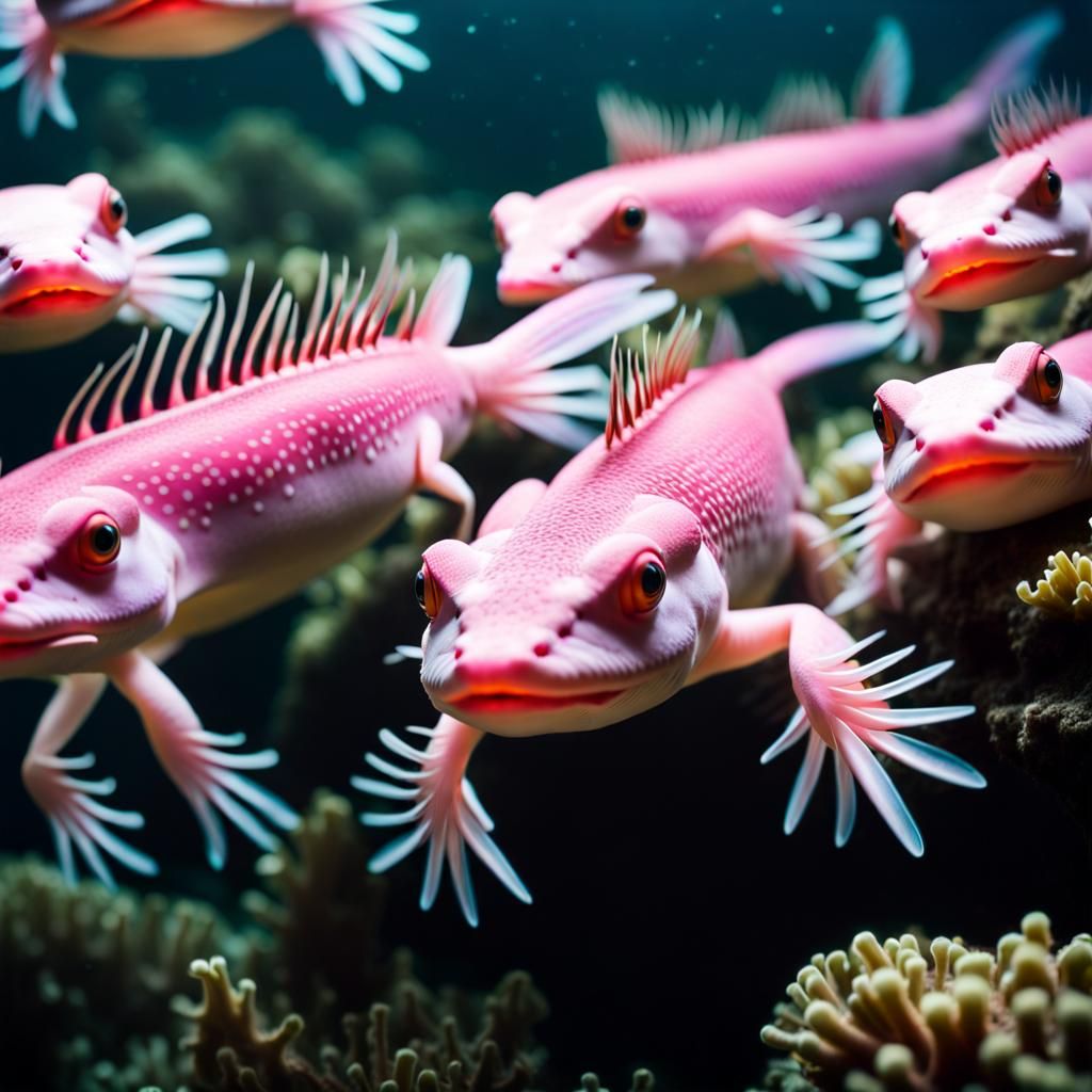Axolotl Loves You Pink