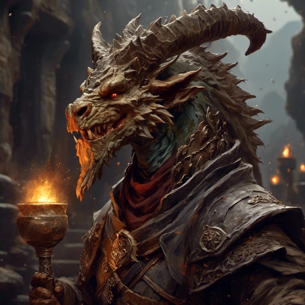 dnd dragonborn warlock high definition hyperrealism scene <lora:DnD:1.0> 