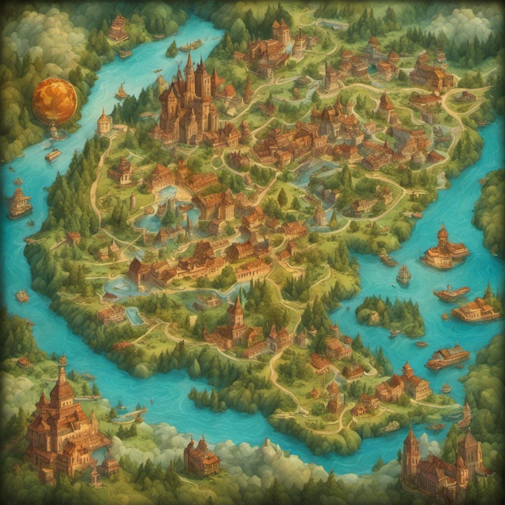 flying over fantasyland - AI Generated Artwork - NightCafe Creator