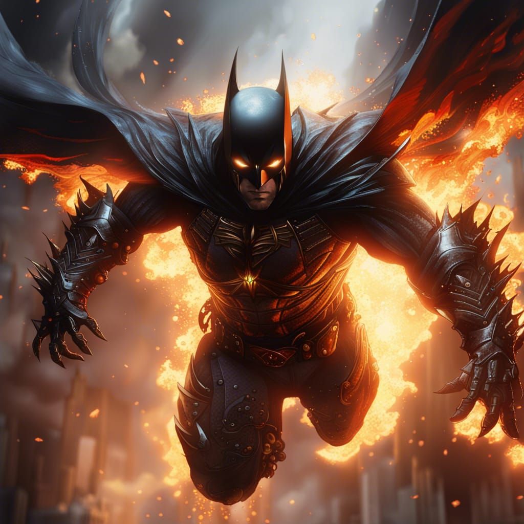 Batman, Rising From The Fire - AI Generated Artwork - NightCafe Creator