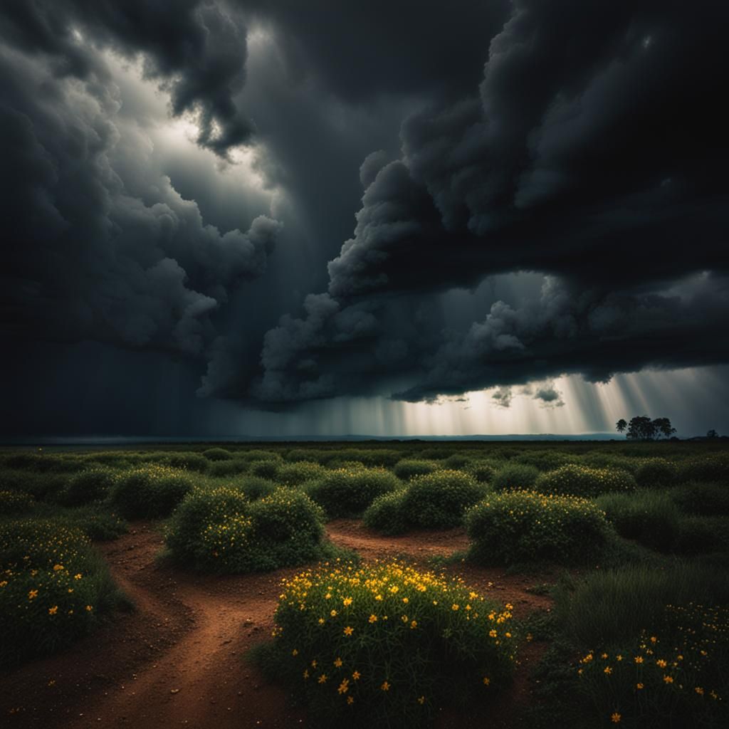 A Thrunderous Sky With Dark Clouds National Geographic Ai Generated