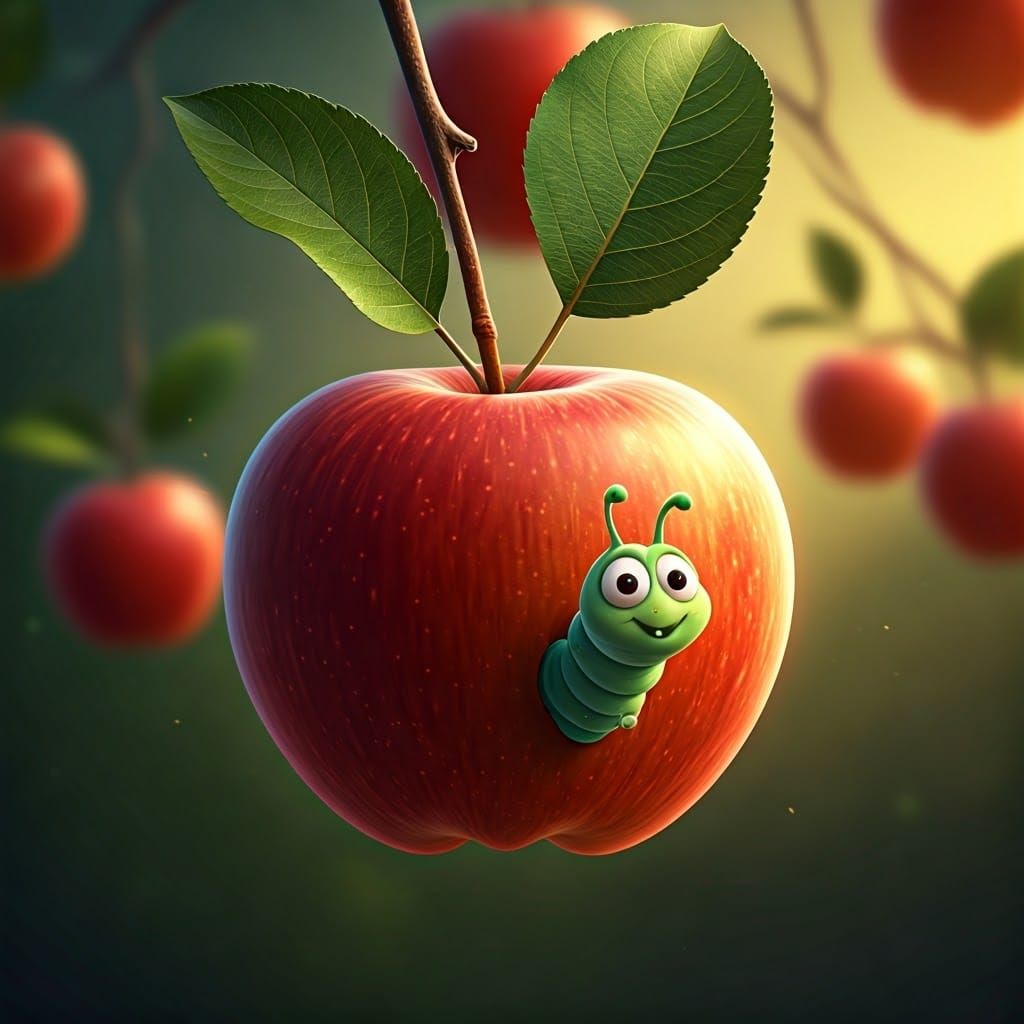 Apples in a Vibrant Digital Landscape