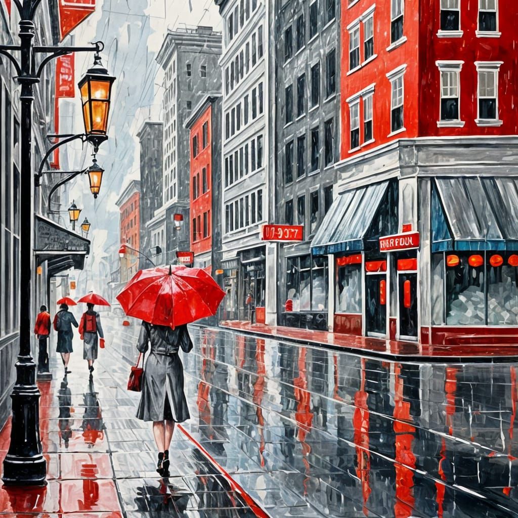 Downtown in the Rain  by @tttggg