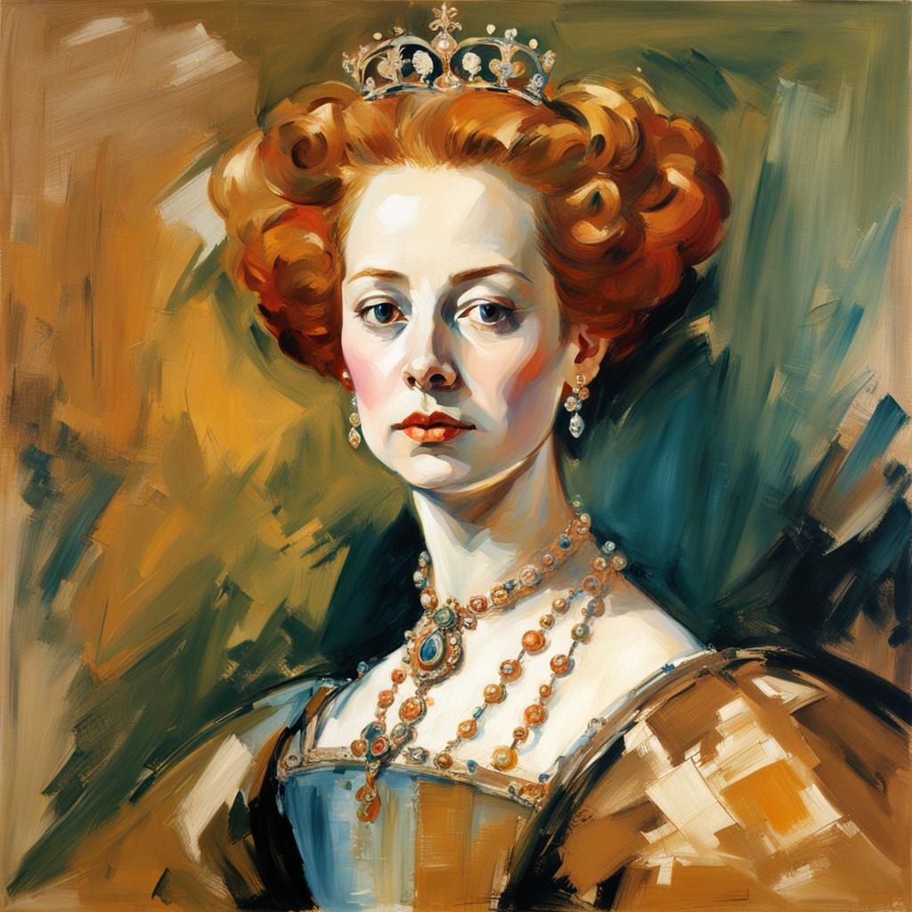 Style of John Singer Sargent, Queen Elizabeth I