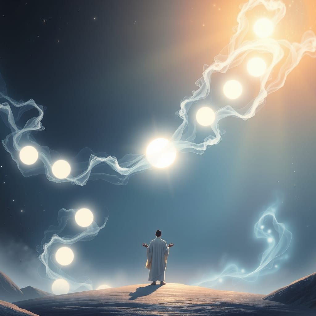 Mystical Yin Energy Flow in Ethereal Light