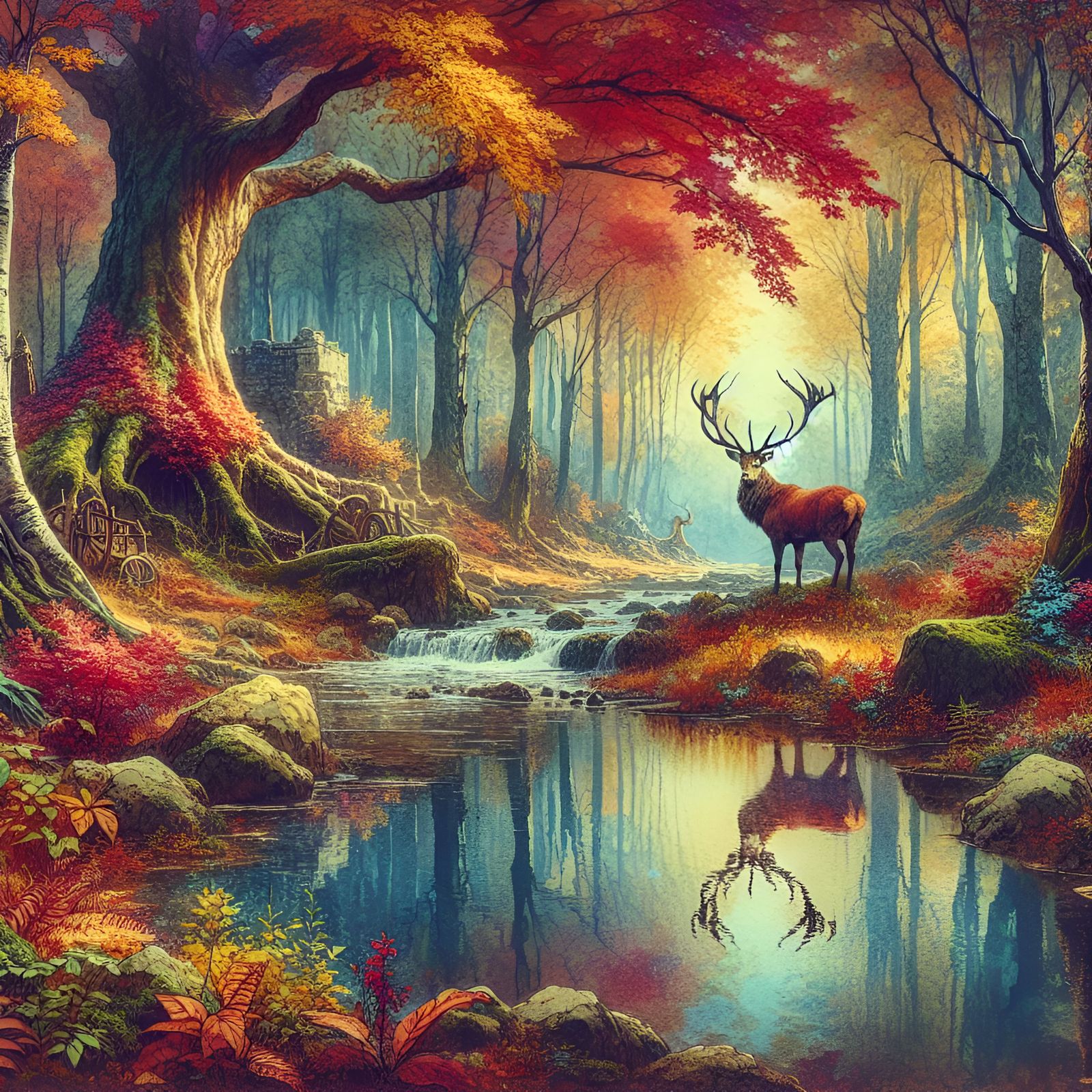 A stag in autumn