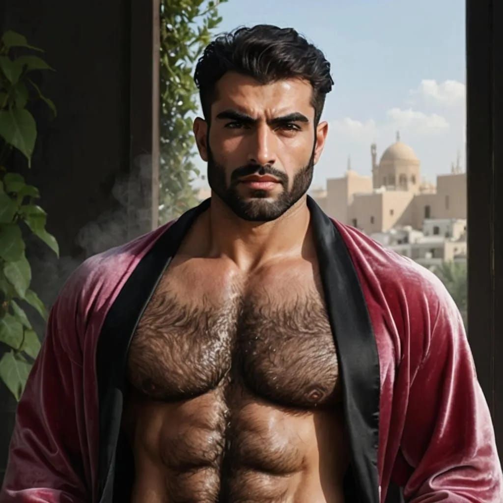 A handsome hirsute  man