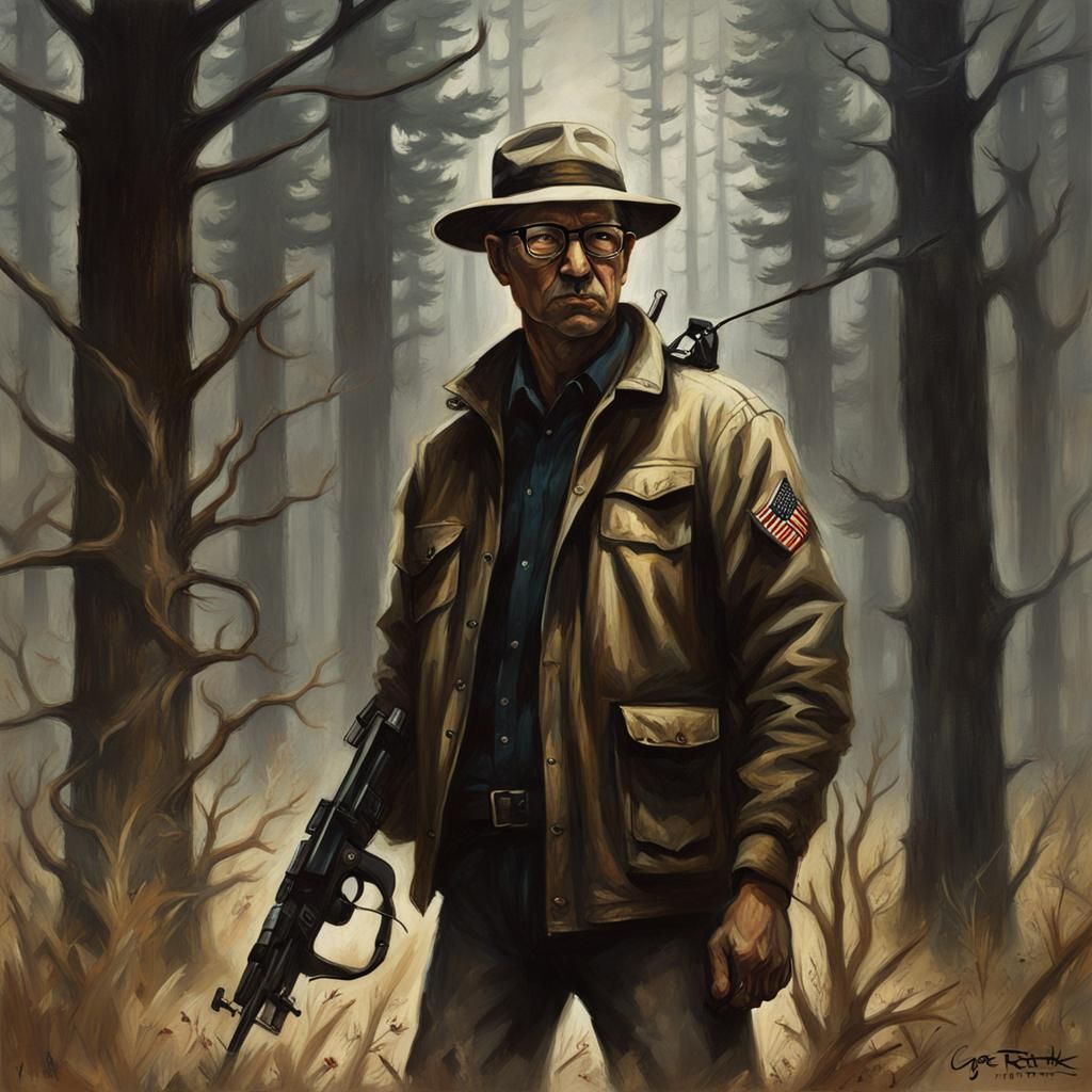 Sinister Zodiac Killer Hunt, Greg Rutkowski Style