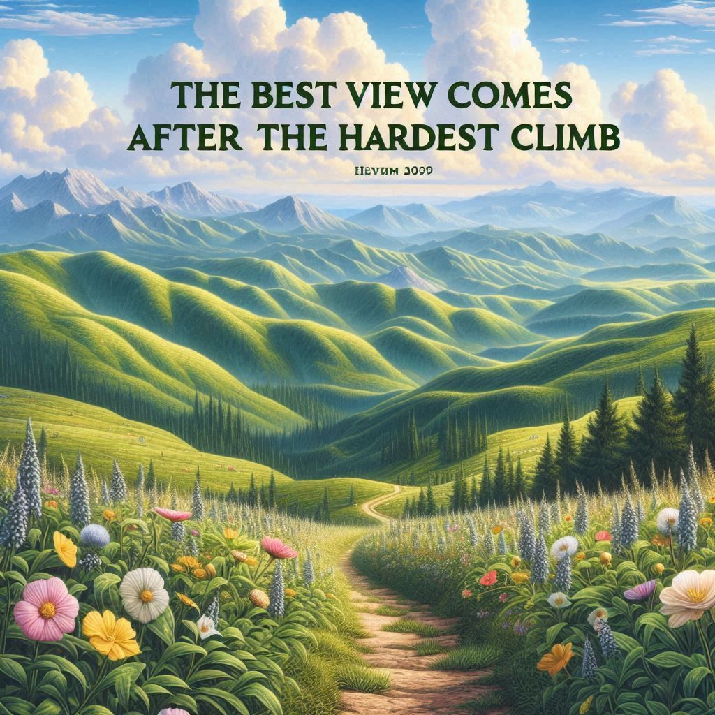 The best view comes after the hardest climb.