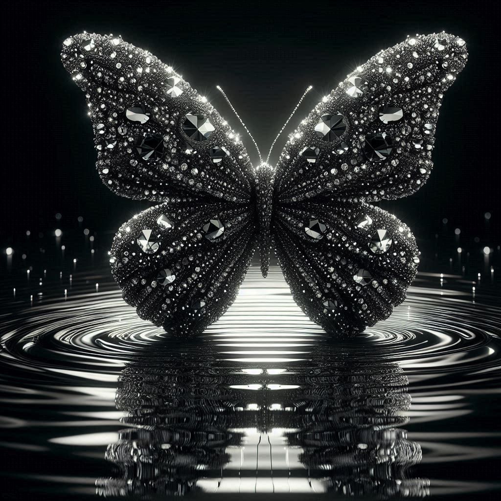 Crystalline Flight: The Jewel Butterfly