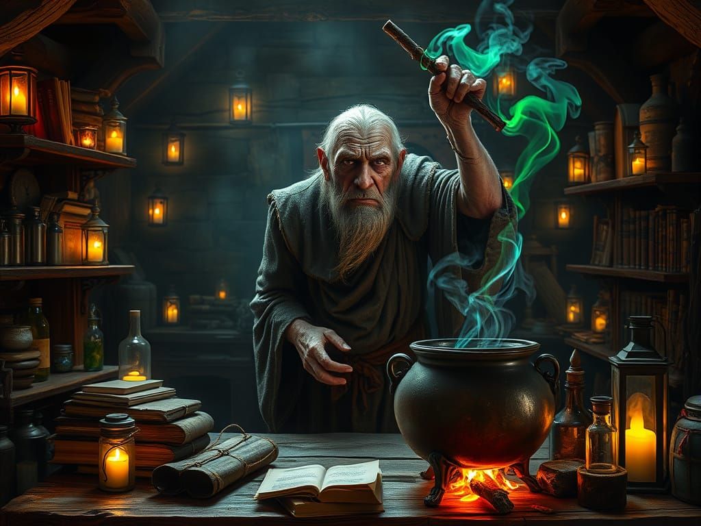 "Ignis occultus, flamma aeternum, carnem vertam in umbram!"  by @Bregalad