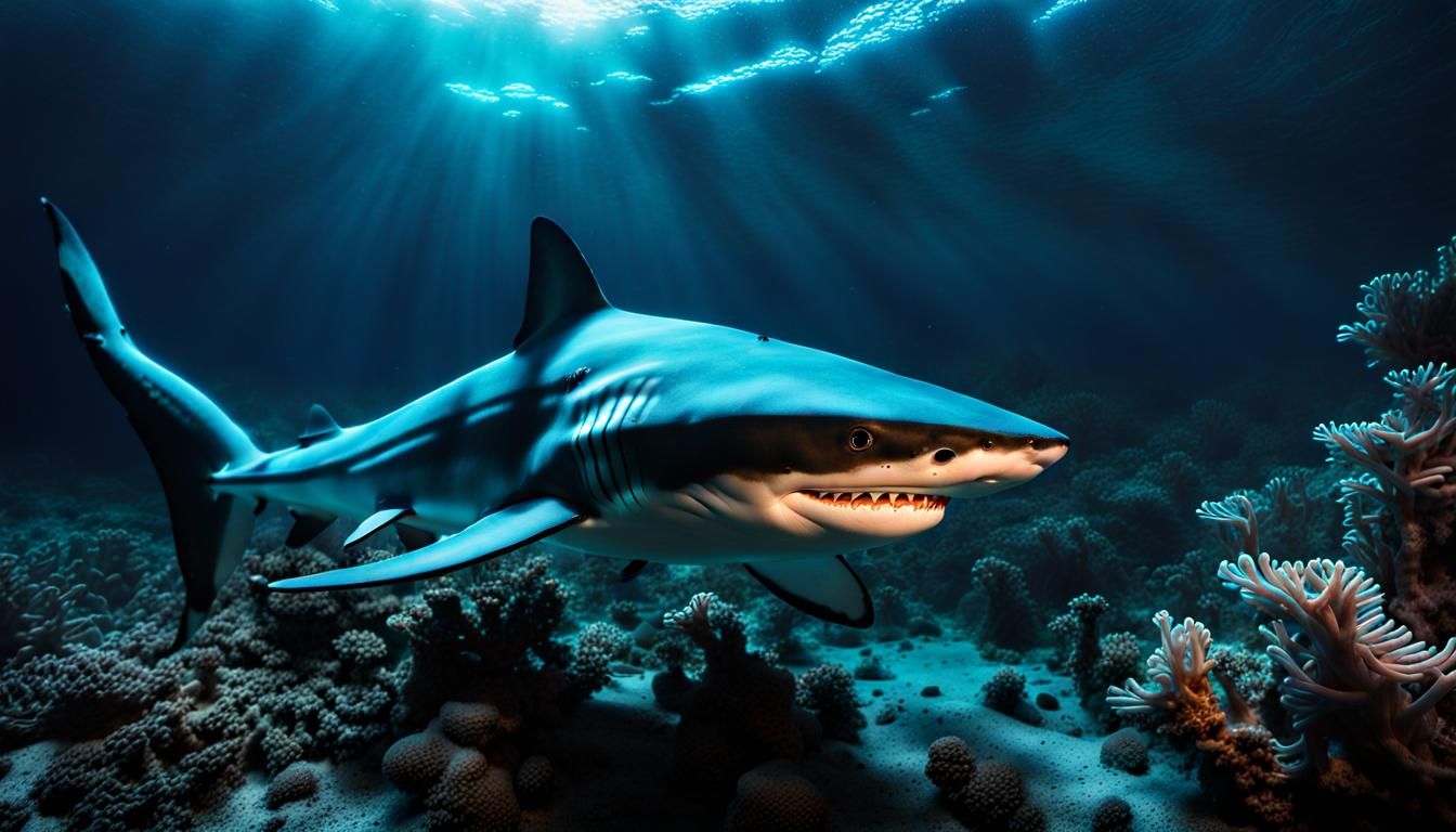 Bioluminescent Shark  by @3E