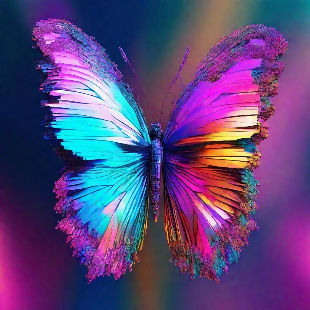Glitch art butterfly   by @Emily