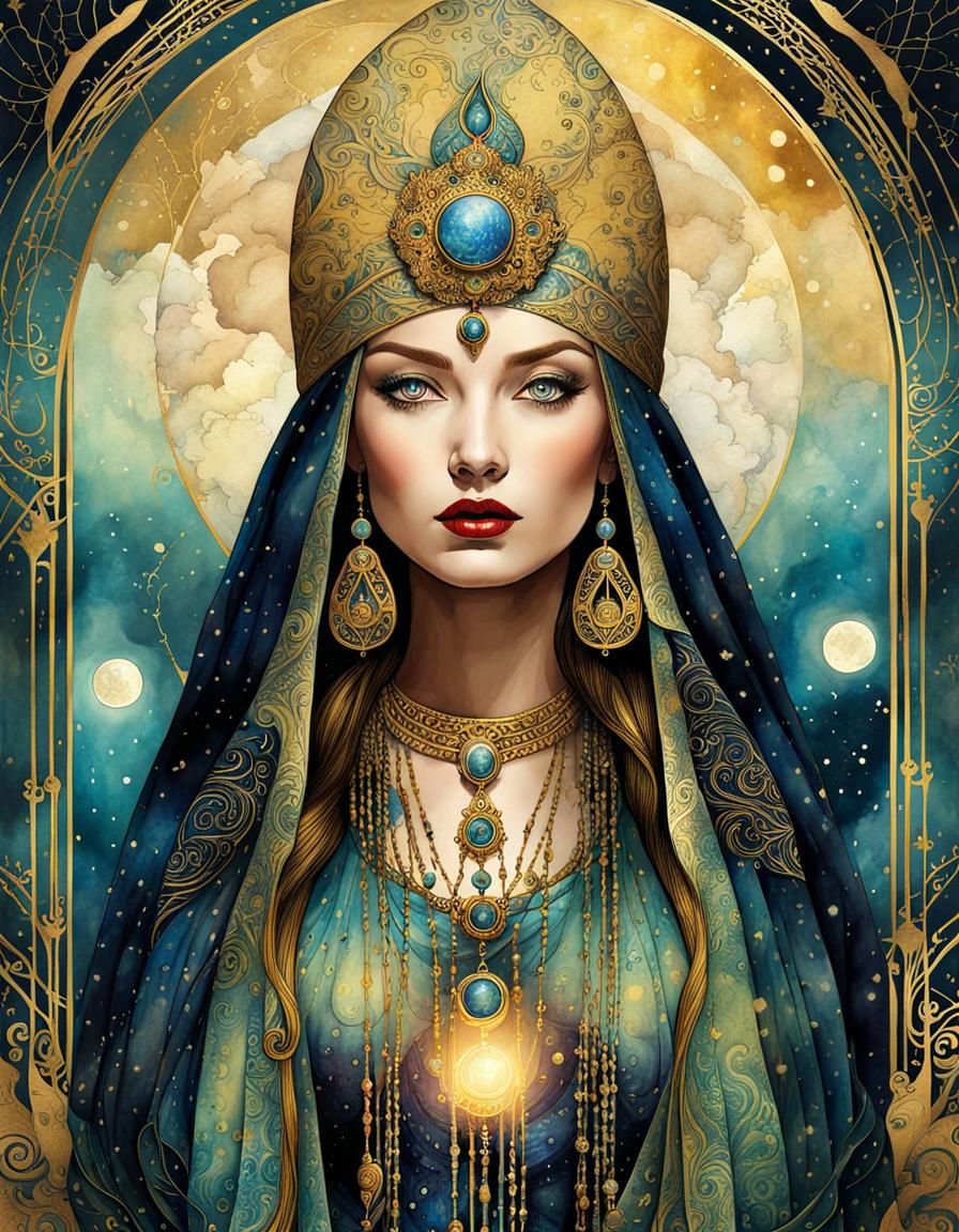 The High Priestess - AI Generated Artwork - NightCafe Creator