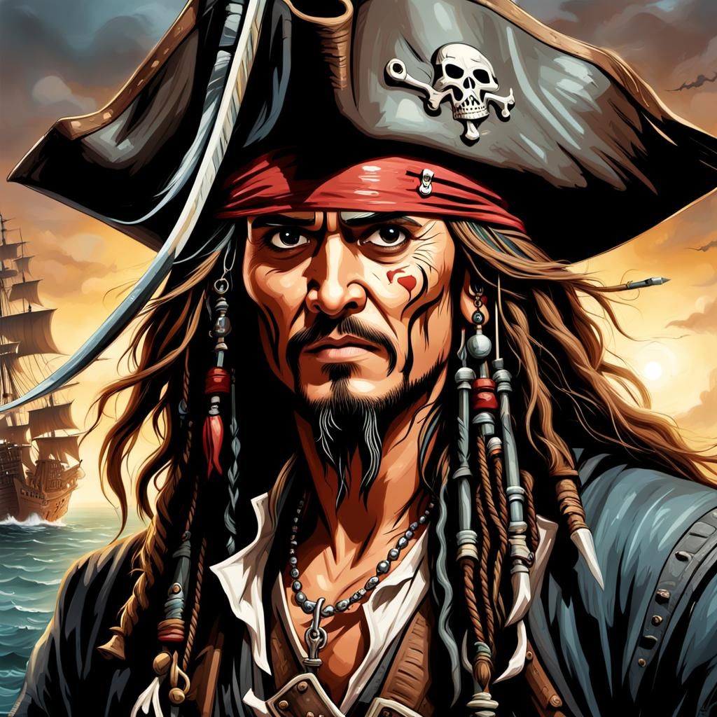 Jack Sparrow - AI Generated Artwork - NightCafe Creator