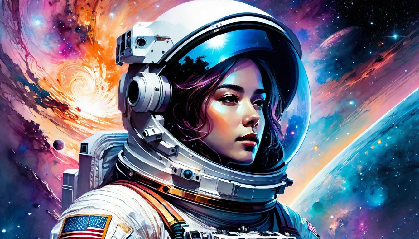 Female Astronaut - AI Generated Artwork - NightCafe Creator