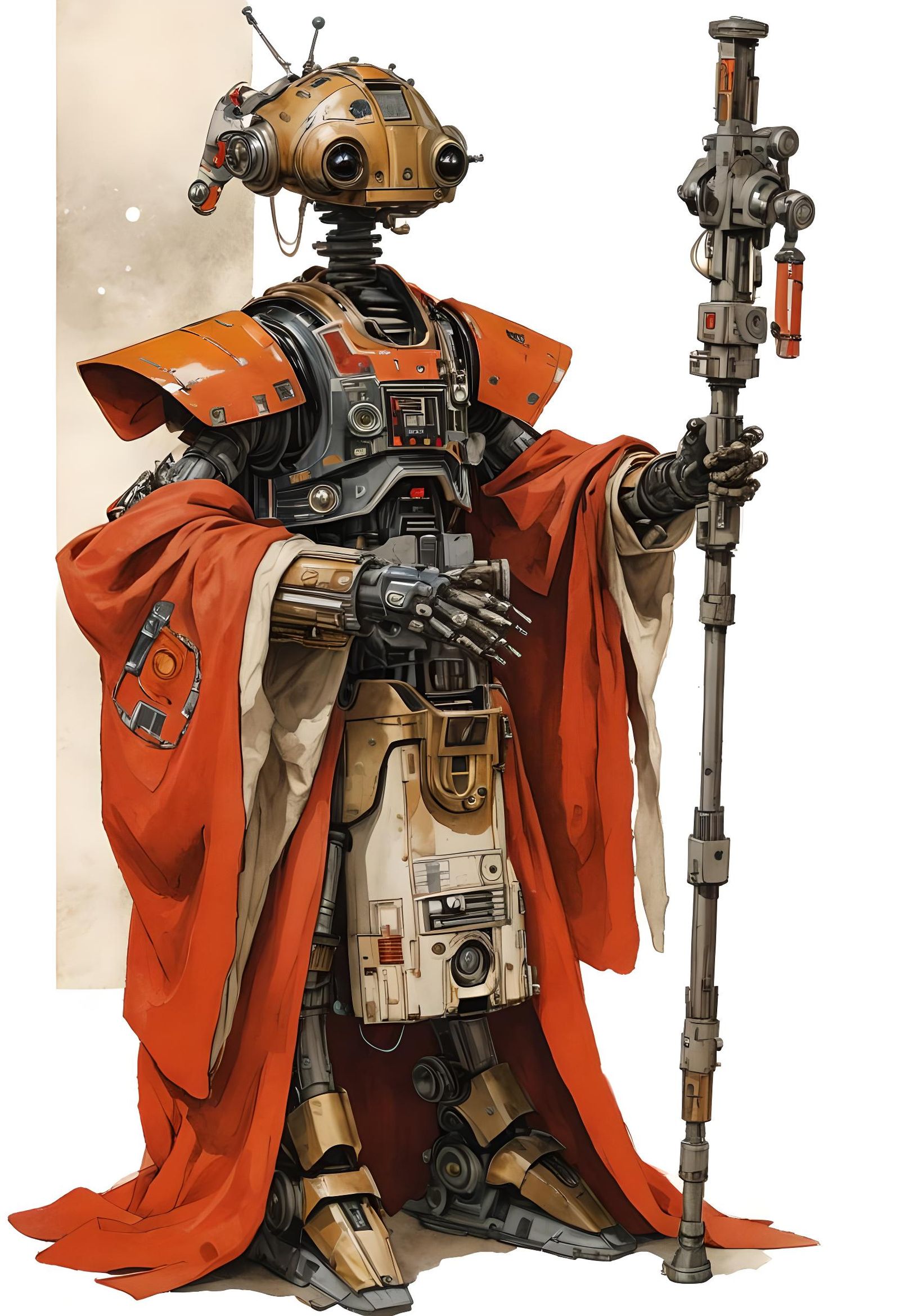 A sci-fi droid  by @PeskyThePhooka