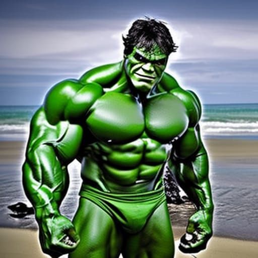 The Incredible Hulk at the Beach
