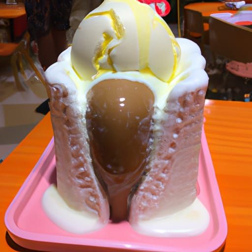 urinal cake icecream AI Generated Artwork NightCafe Creator