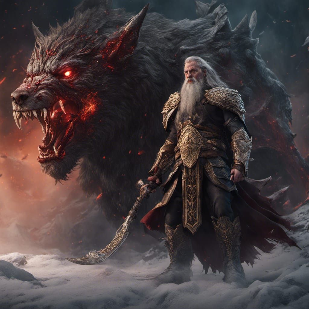 Odin and Fenrir = Best Buds Forever!  by @BirdAteMyCars