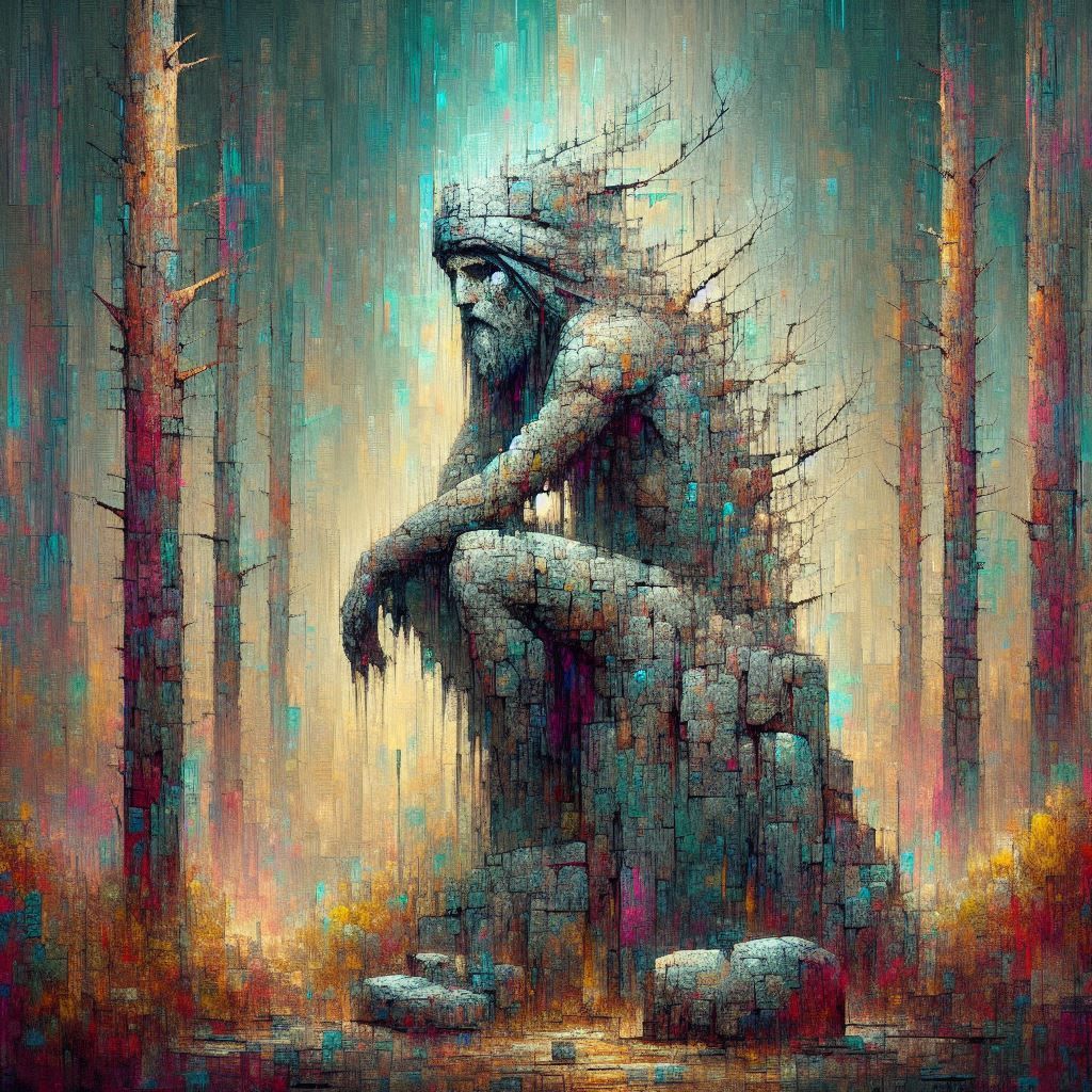 Pixelated and Petrified  by @Astral_Fairy