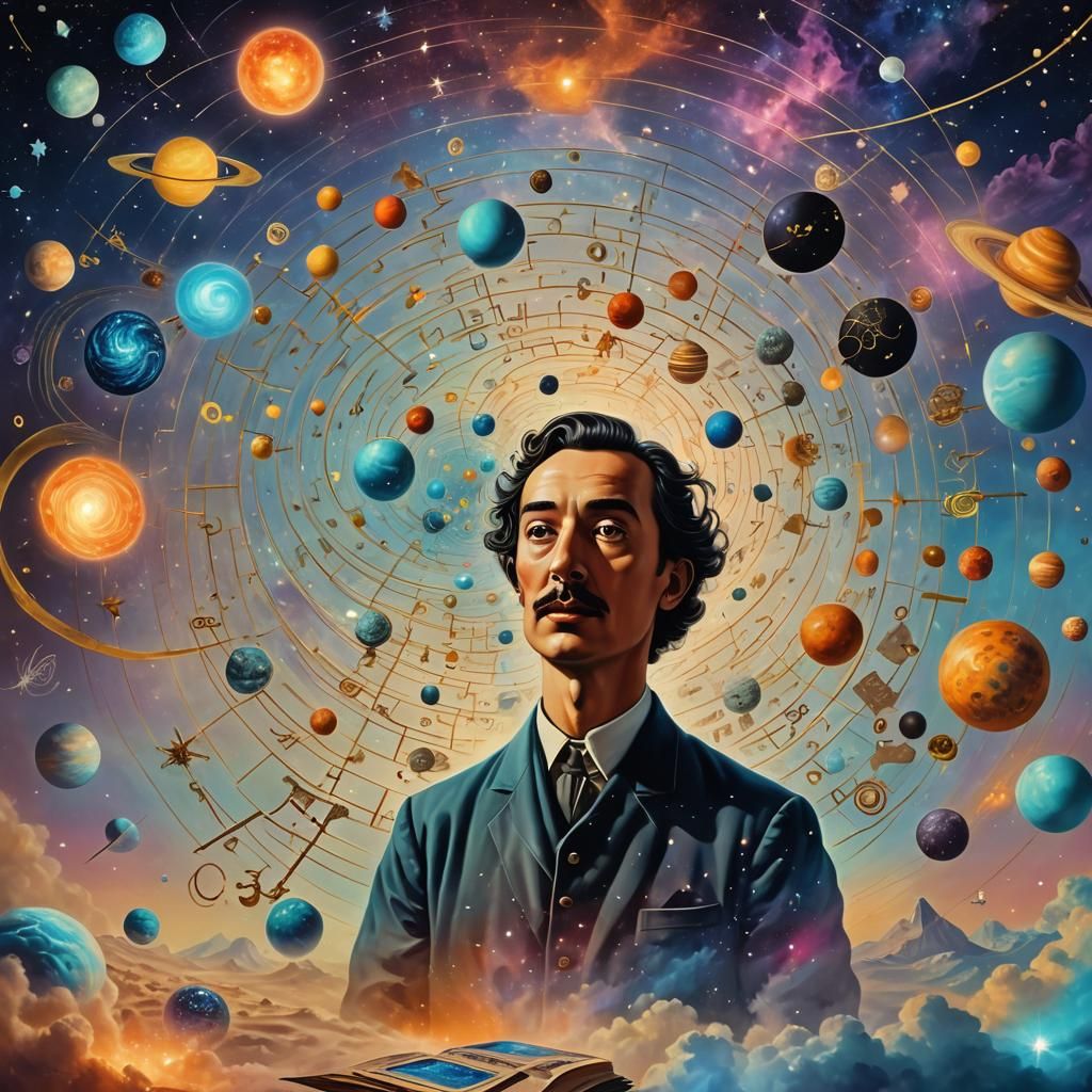 Surreal Galaxy Dreamscape of Math and Stars