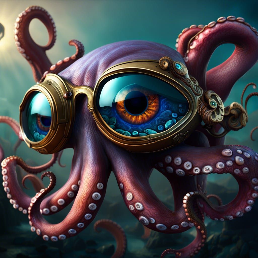 eye goggles. with octopus  by @SparkleBerryShines