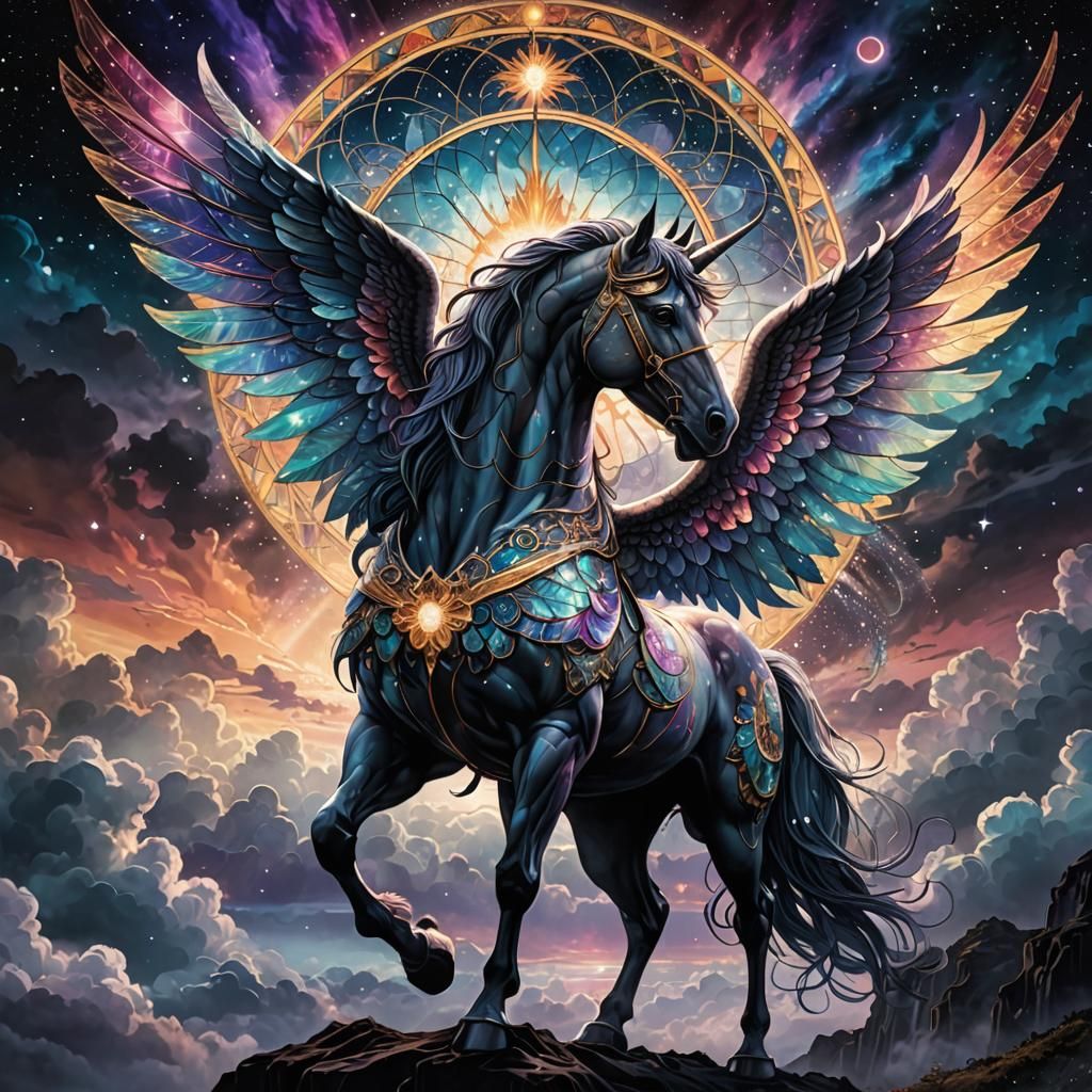 Celestial Pegasus   by @Marinaoceana