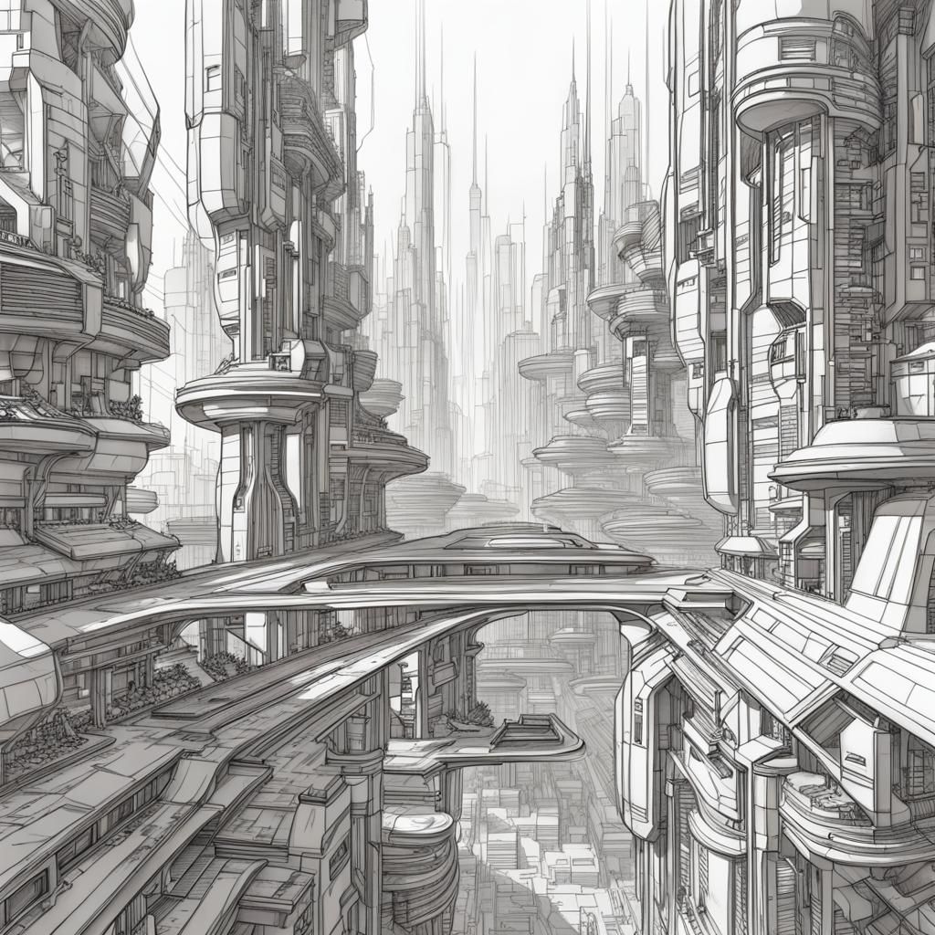 Futuristic Cityscape  by @Daley H