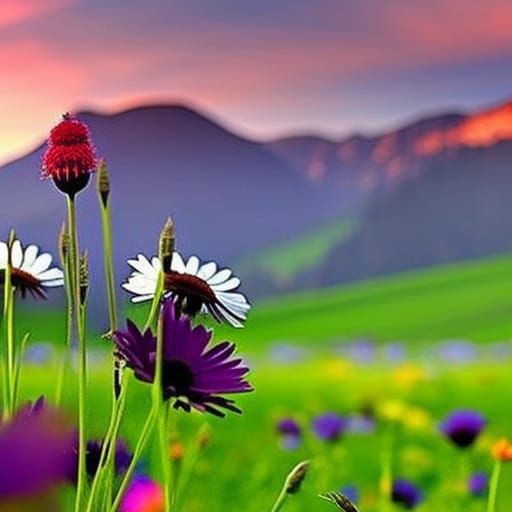 Beautiful flower meadow