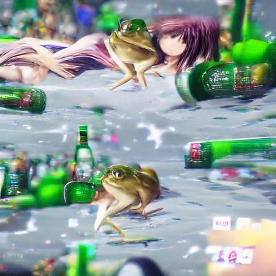 Drunk frog 8k resolution anime