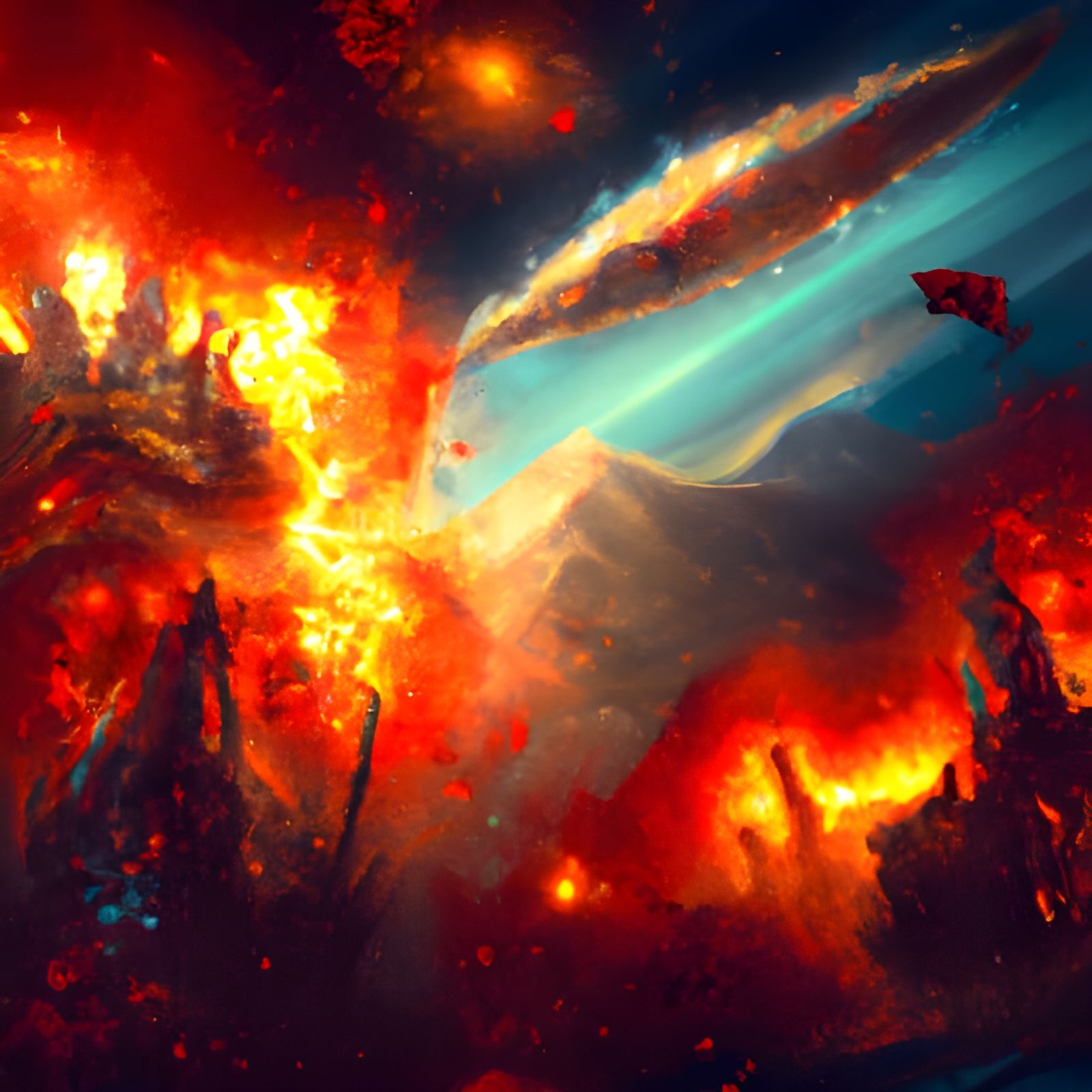 Attack ships on fire off the shoulder of Orion