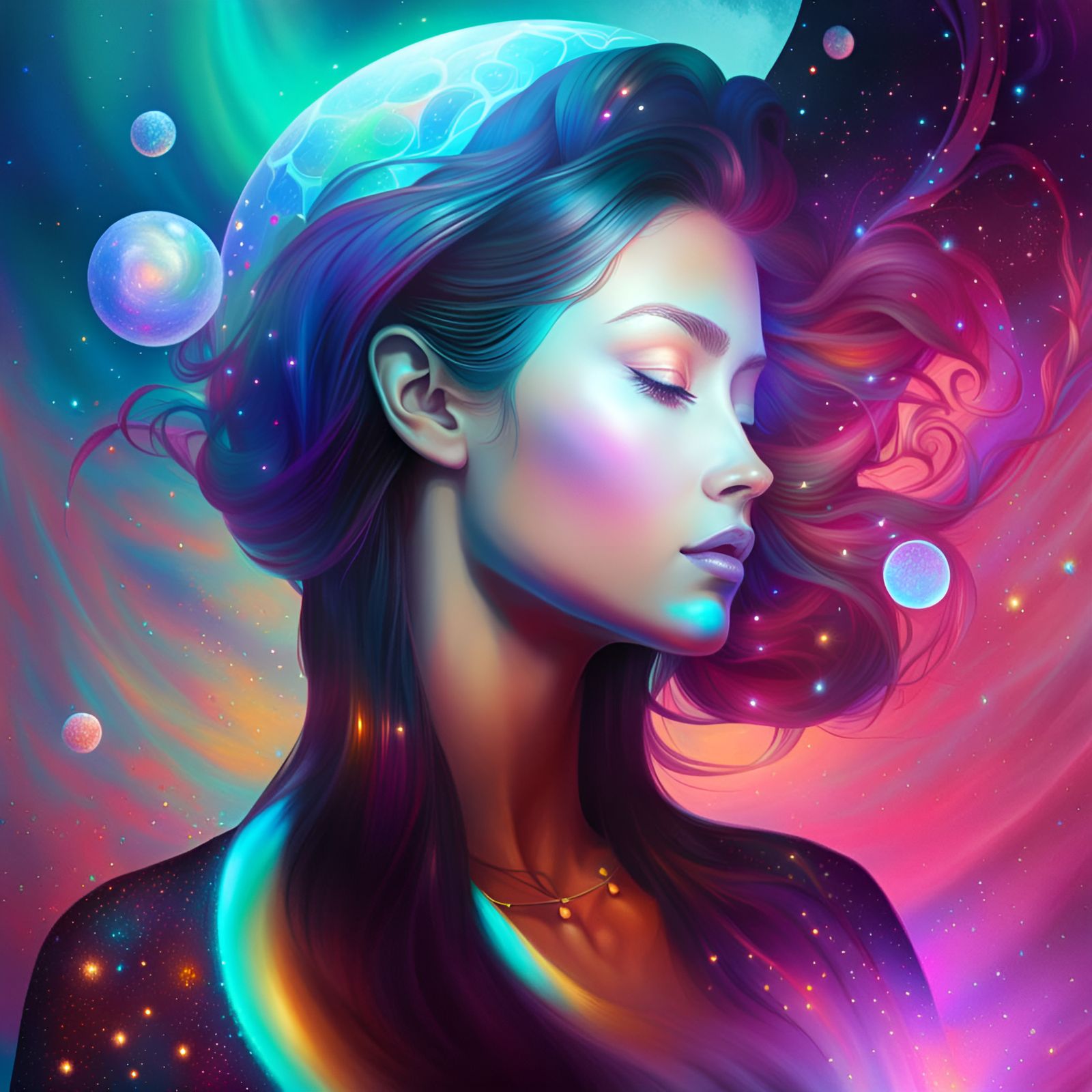 Breathing in the Universe - AI Generated Artwork - NightCafe Creator