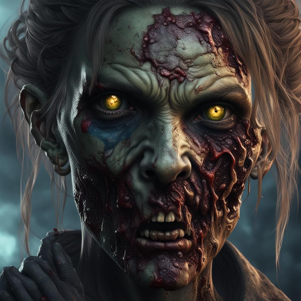 Zombie face, female