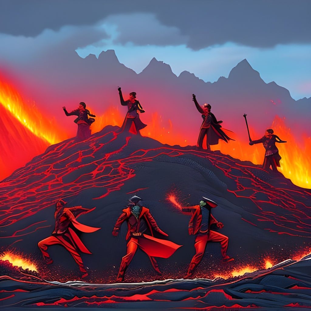 Dance on a Volcano AI Generated Artwork NightCafe Creator