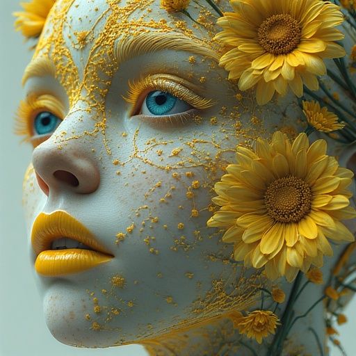 Yellow Daisies on Her