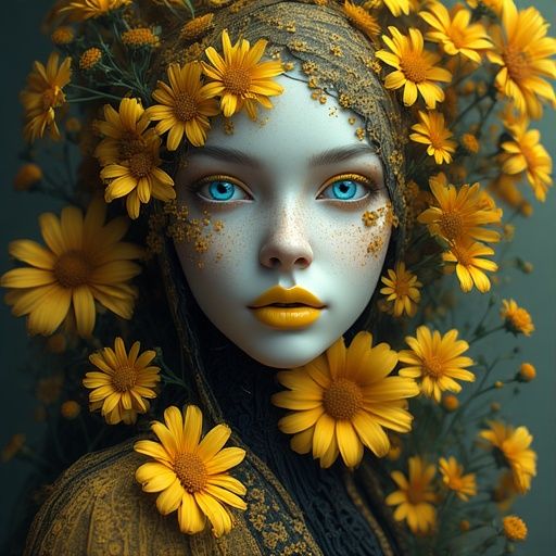 Yellow Daisies on Her