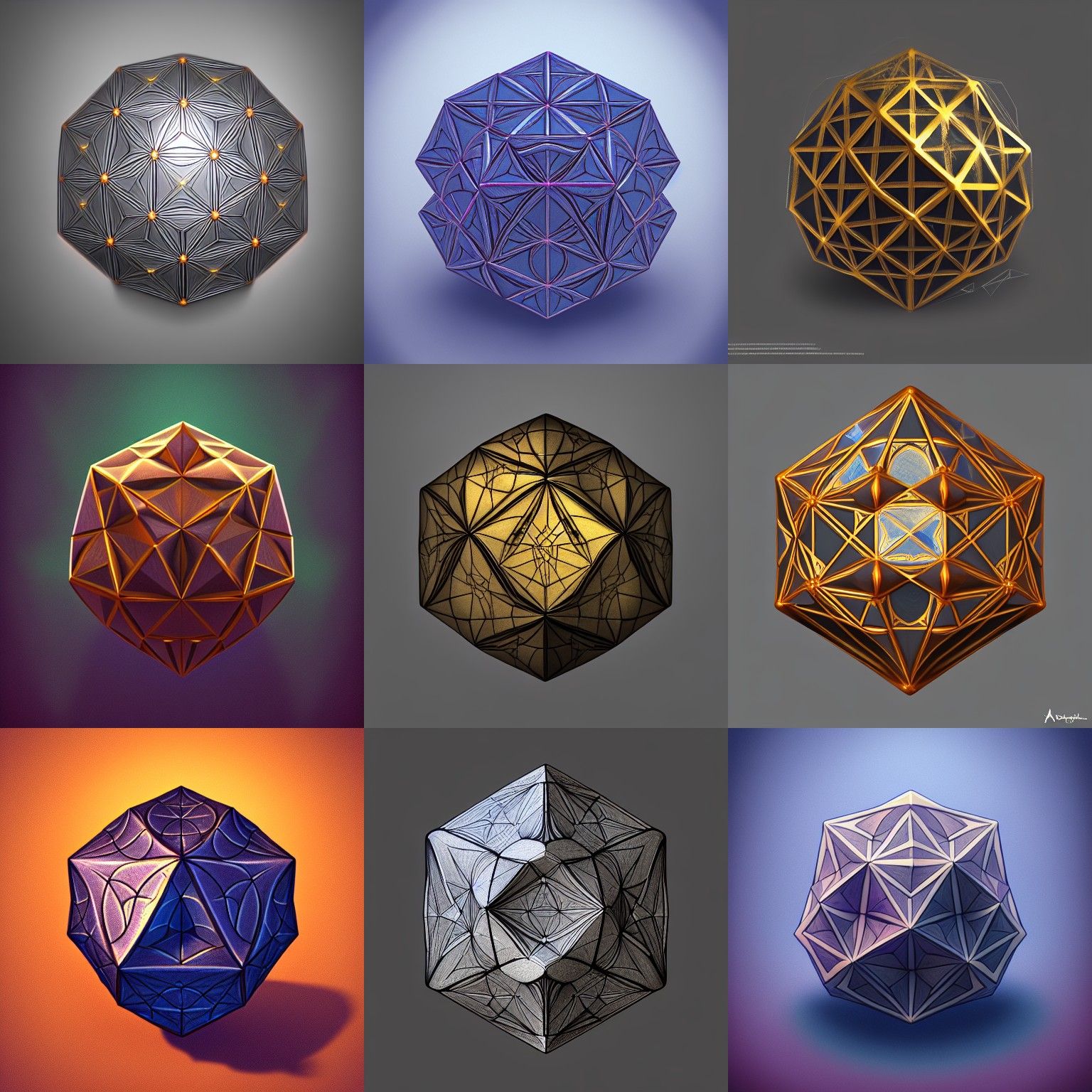 Icosahedron #8 - AI Generated Artwork - NightCafe Creator