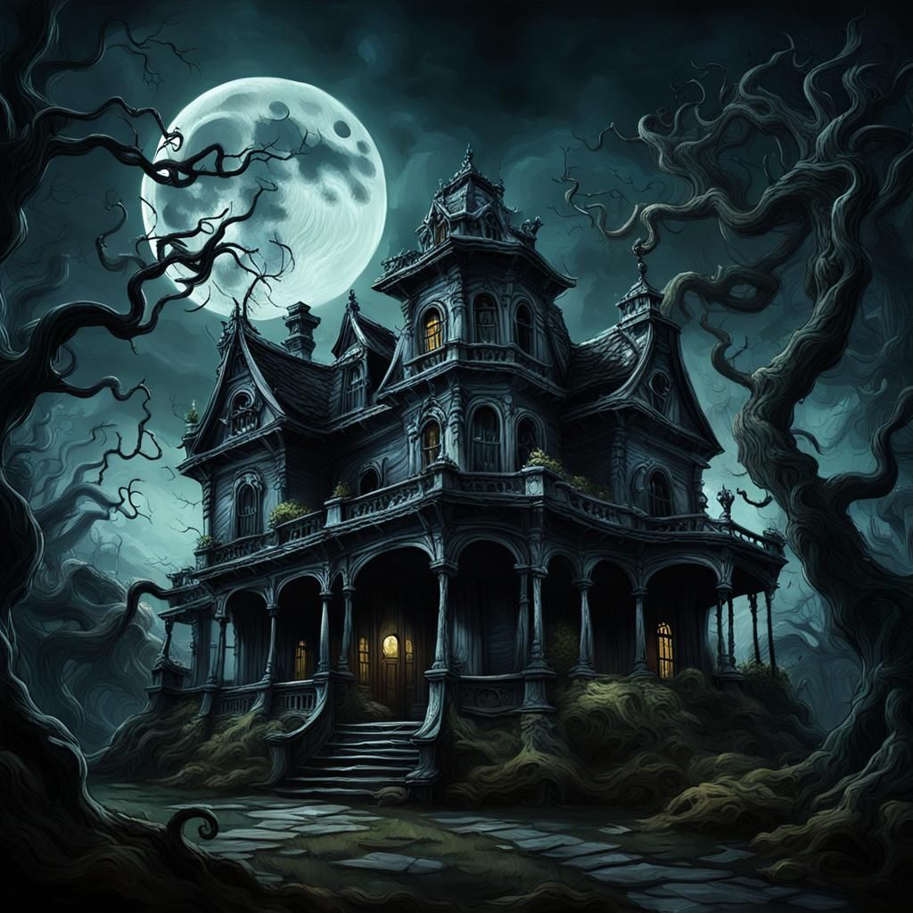 👻 👻 Design haunted houses that give off eerie vibes and send shivers down your spine.  by @petia 