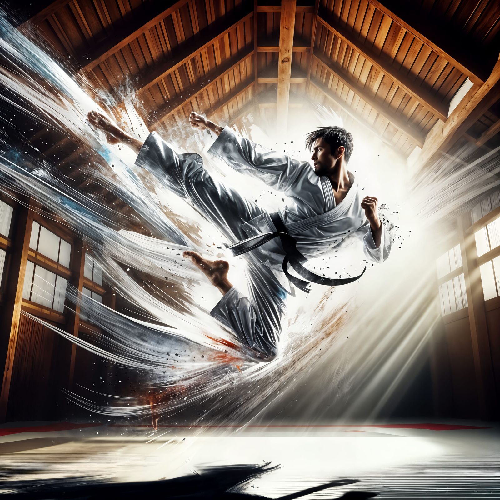 Leaping Side Kick  by @JustD