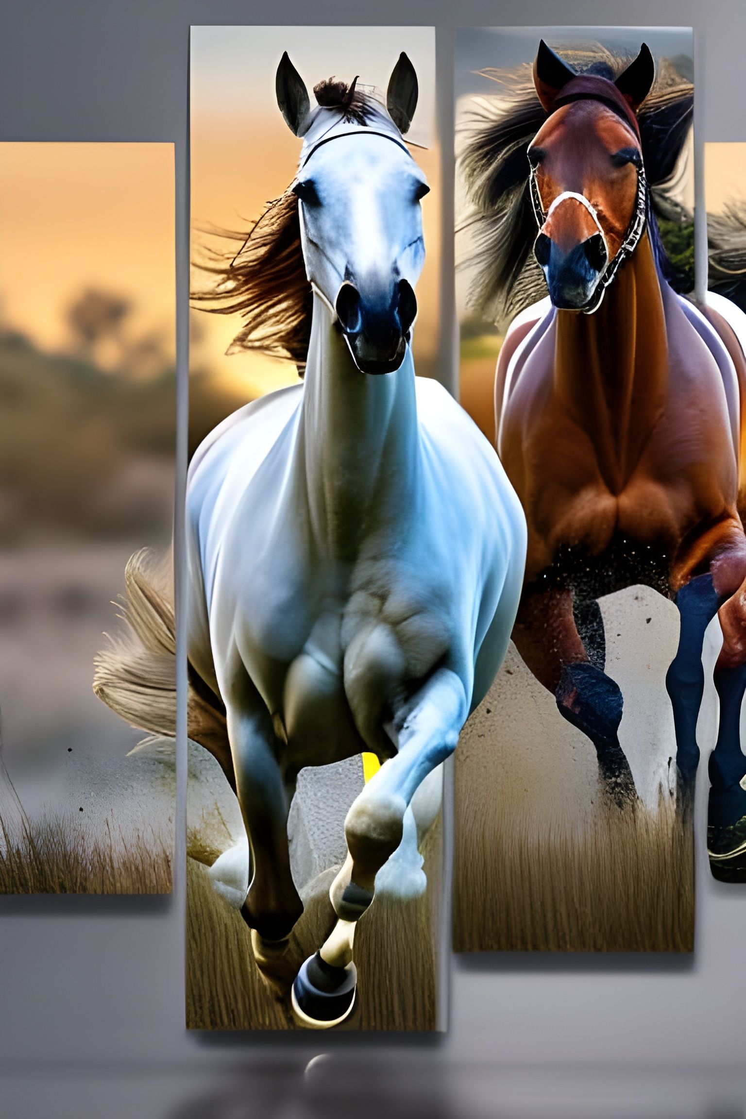 Running horses  by @Delyfairy