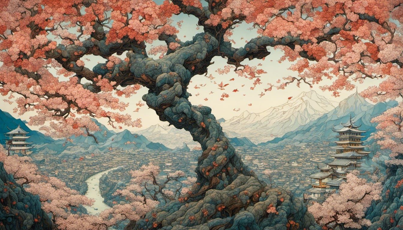 japanese blossom tree  by @Kindly Offer