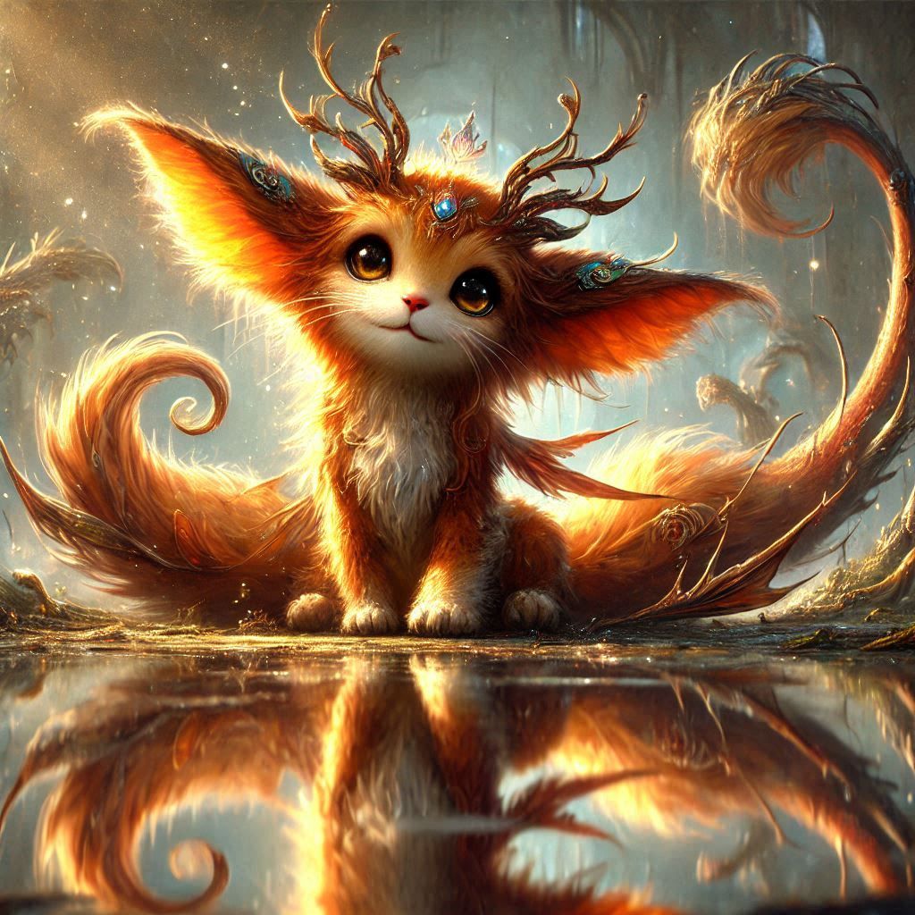 adorable fairy-tale fantasy creature portrait..