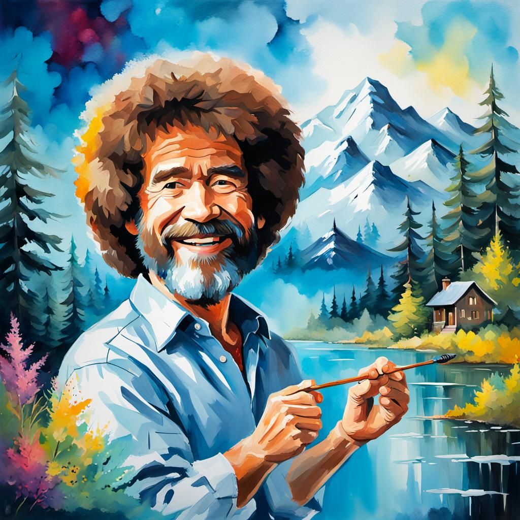 Bob ross happy  by @ark
