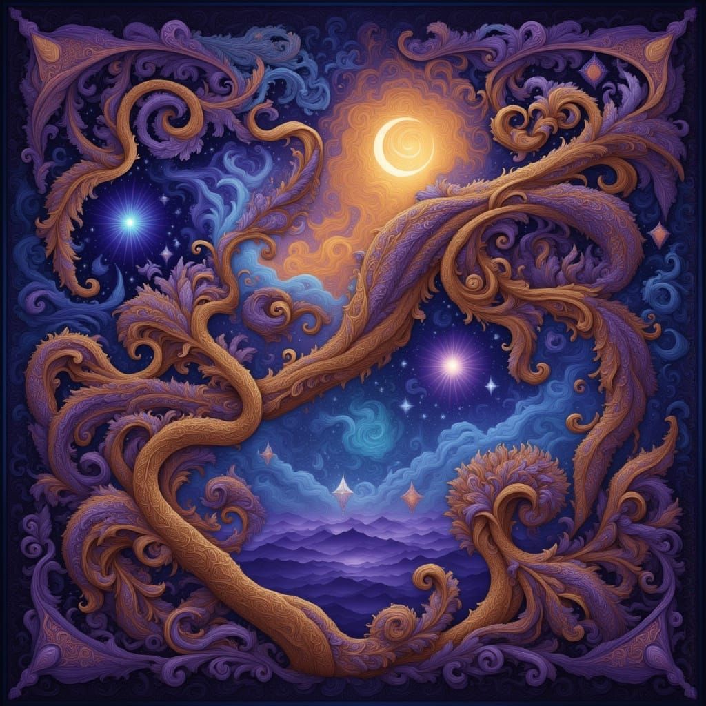 Cosmic Love in Vibrant Colors